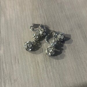 Vintage art deco rhinestone drop earrings